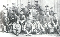 The crew of the rescue ship Ss "Hope" expedition leader Sir William Young in top hat courtesy Arbuthnot Museum