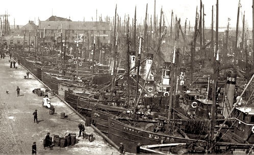 The Steam Drifter Fleet in Peterhead Harbour