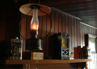 An oil lamp