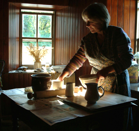 cooking in the farm house